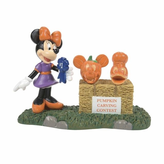 Dept 56 PUMPKINTOWN MINNIE PICKS A WINNER Disney Village Halloween 6012311 NEW