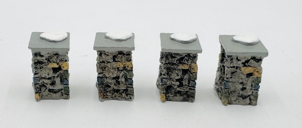 Lemax 1999 Village Collection Poly-Resin Colonial Stone Wall Set Of 10