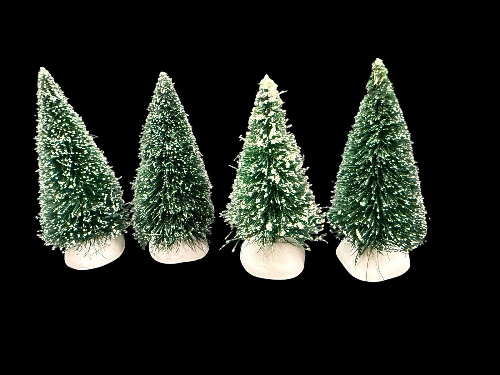 Department 56 Christmas Trees Snow Flocked Holiday Village Landscape 12-Pcs Set