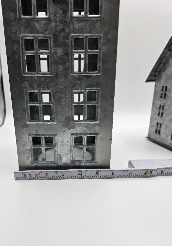 Pottery Barn Galvanized Village Houses SET of 2