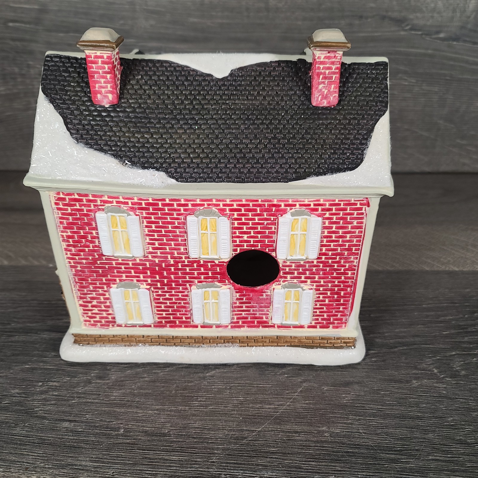 Holiday Inspirations Towne Series Lighted Red Brick House