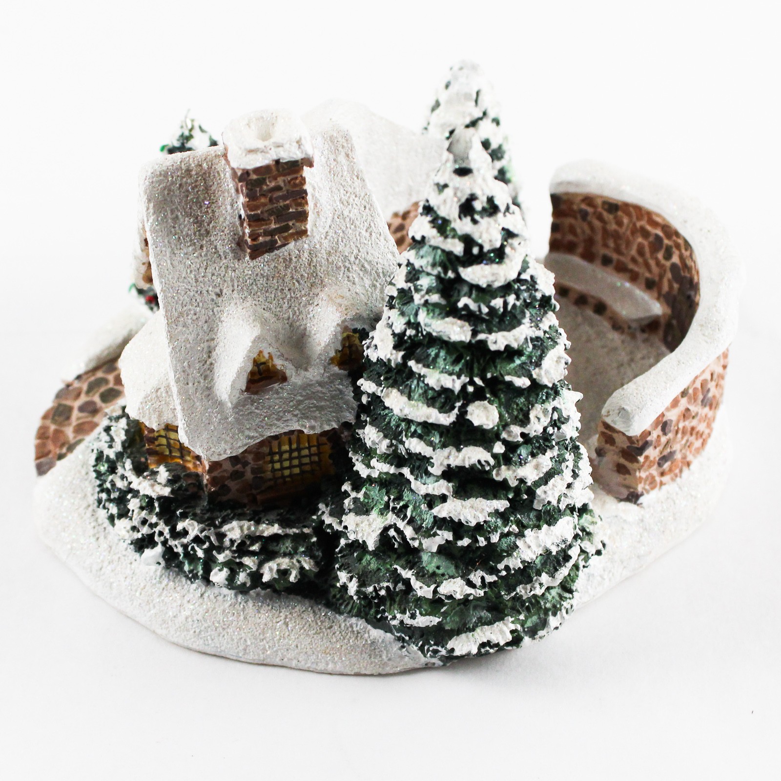 2005 Thomas Kinkade Memories of Christmas Winter Christmas Taper Candle Holder