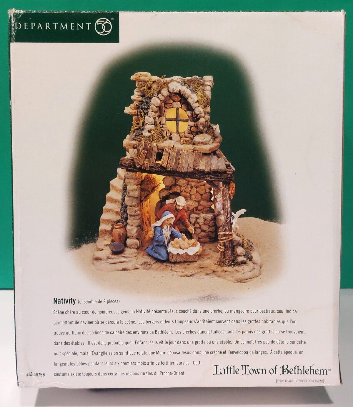 DEPT 56 the LITTLE TOWN OF BETHLEHEM Holy Family NATIVITY Stable Set NEW in BOX