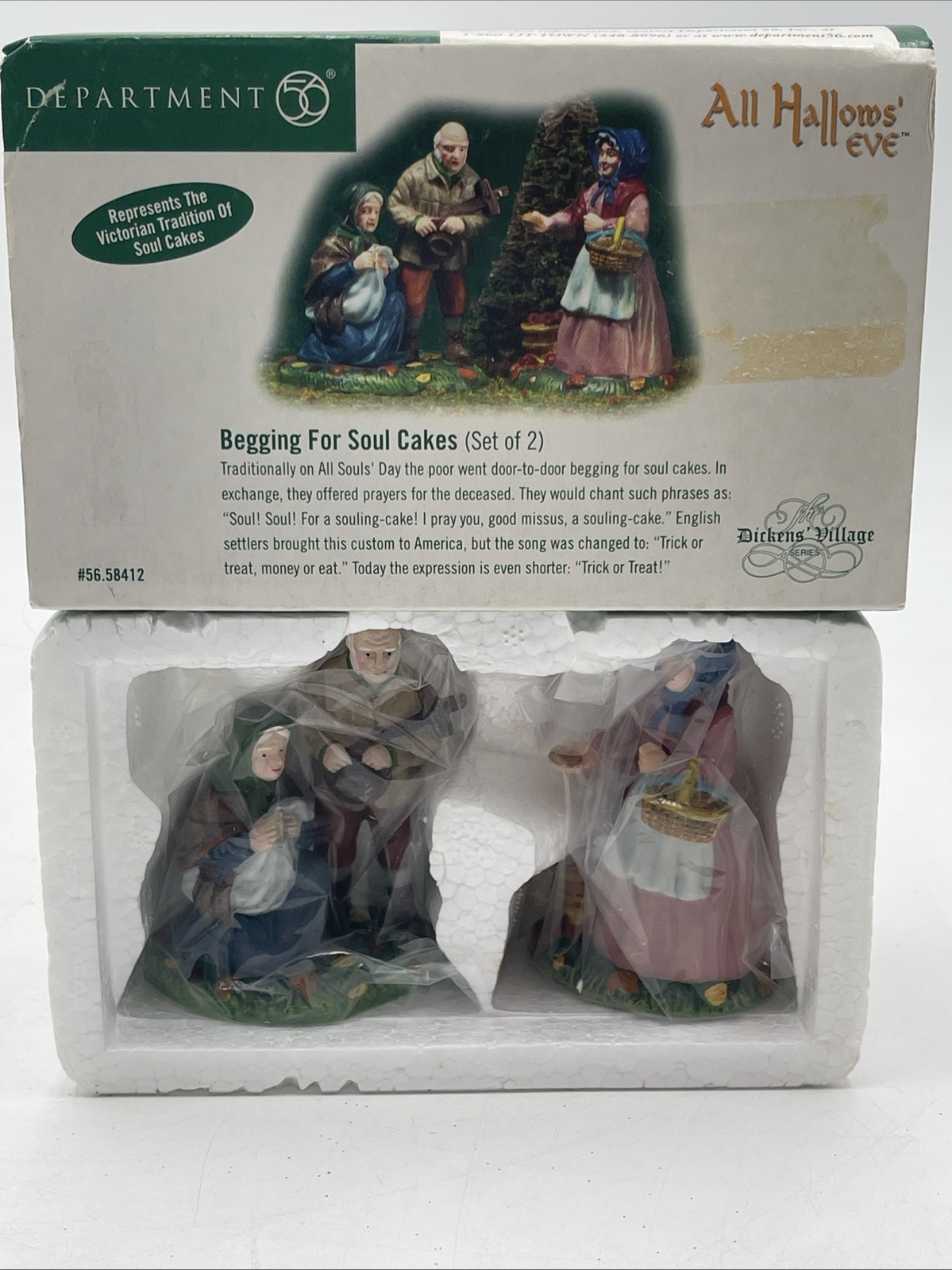 Dept 56 Halloween Begging For Soul Cakes Dickens 2004 All Hallows Eve 56.58412
