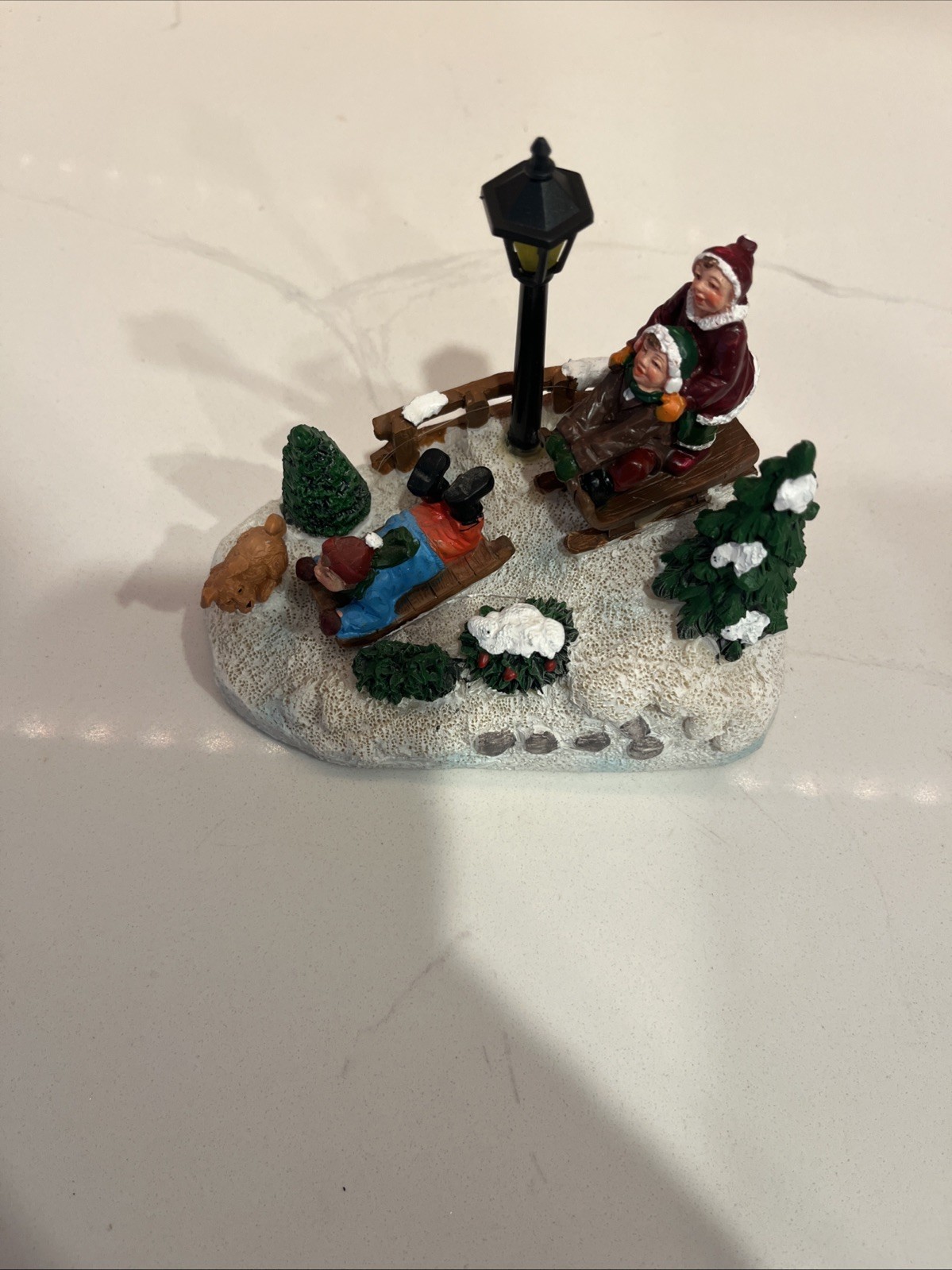 St. Nicholas Square Children Sledding with Box