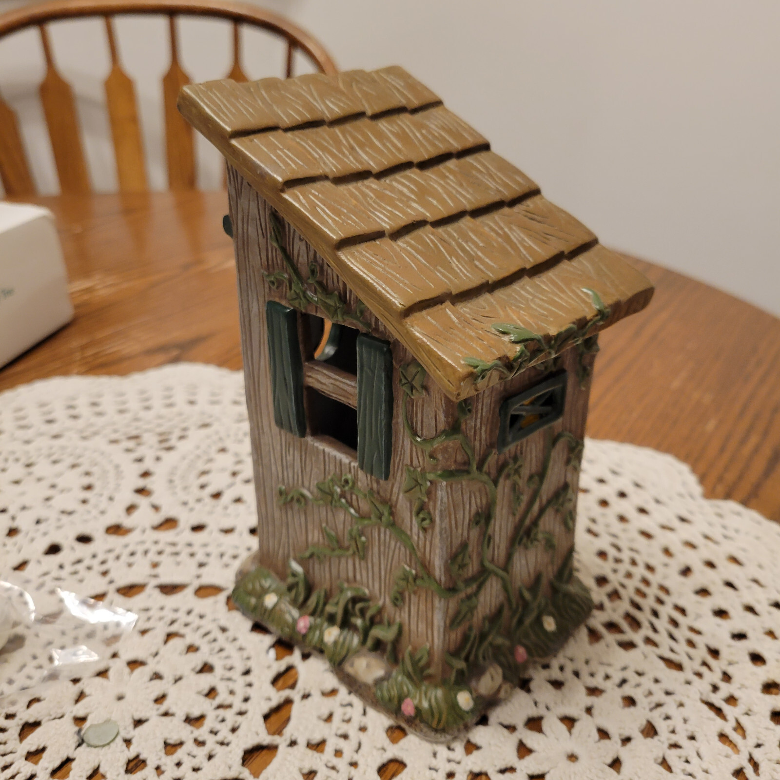 Transfar International Village Accessory Outhouse ” HOME OFFICE” w/light Unique