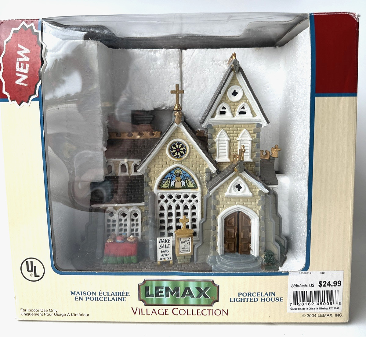 Vtg Lemax Village Shepherd of the Village Church Building Christmas House 45009