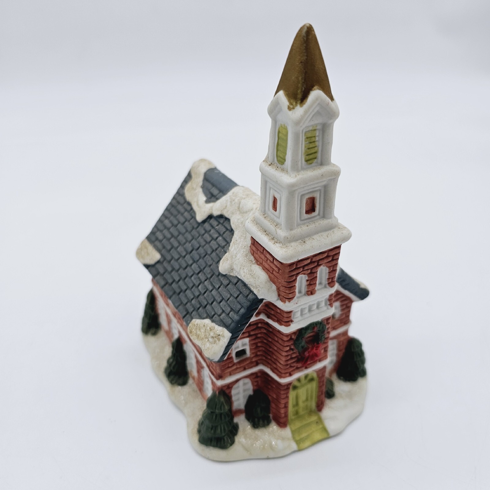 Vintage 2001 Cobblestone Corners Church Steeple 6″ Tall Light Up Christmas House
