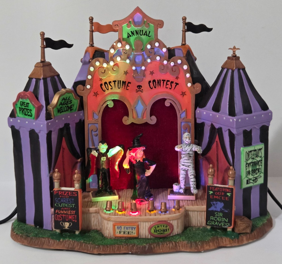 Lemax Spooky Town #75573 Costume Contest (2007) Lights and Animation Works