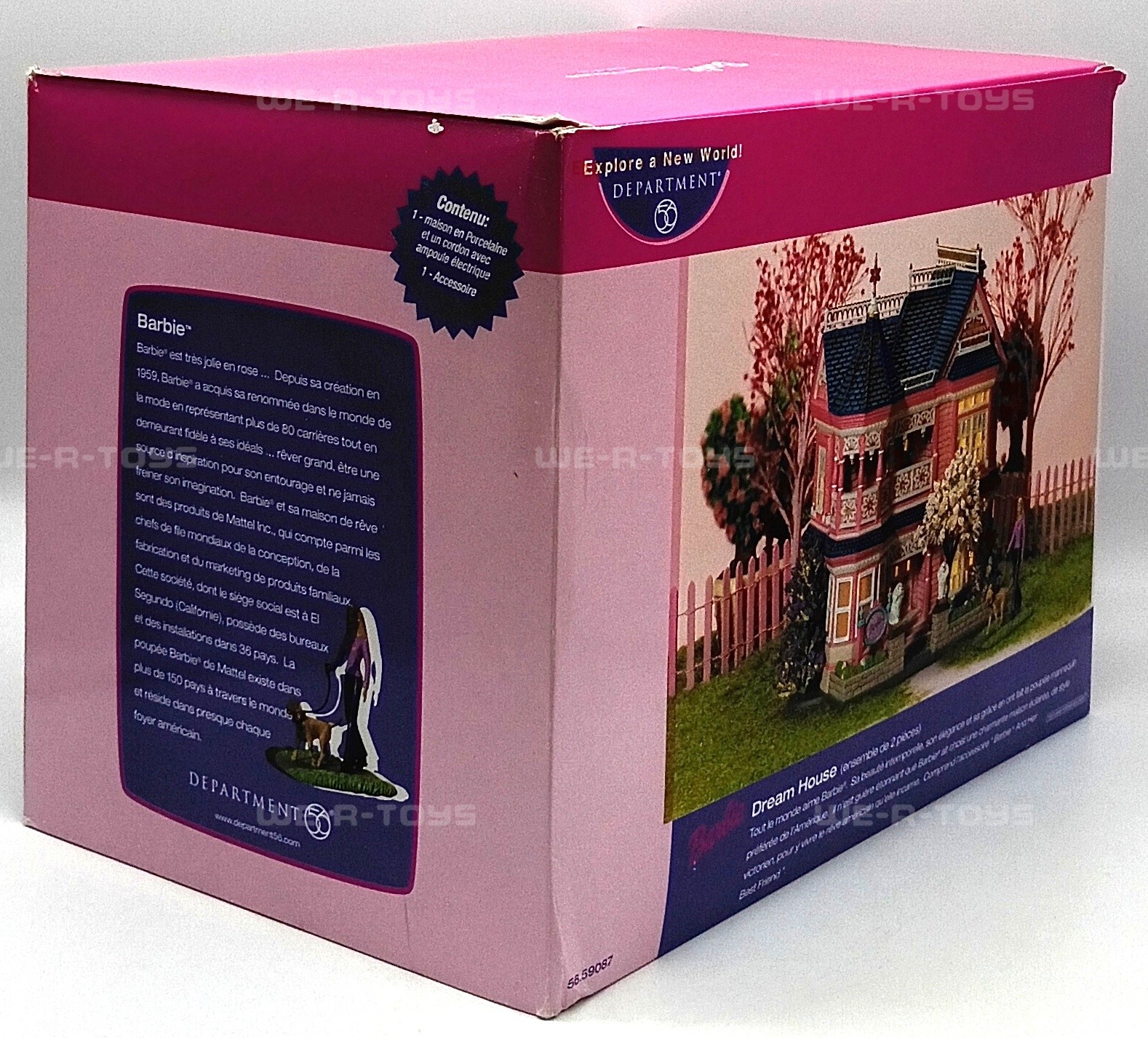 Department 56 Lighted Building Barbie Dream House 2002 Set of 2 56.59087