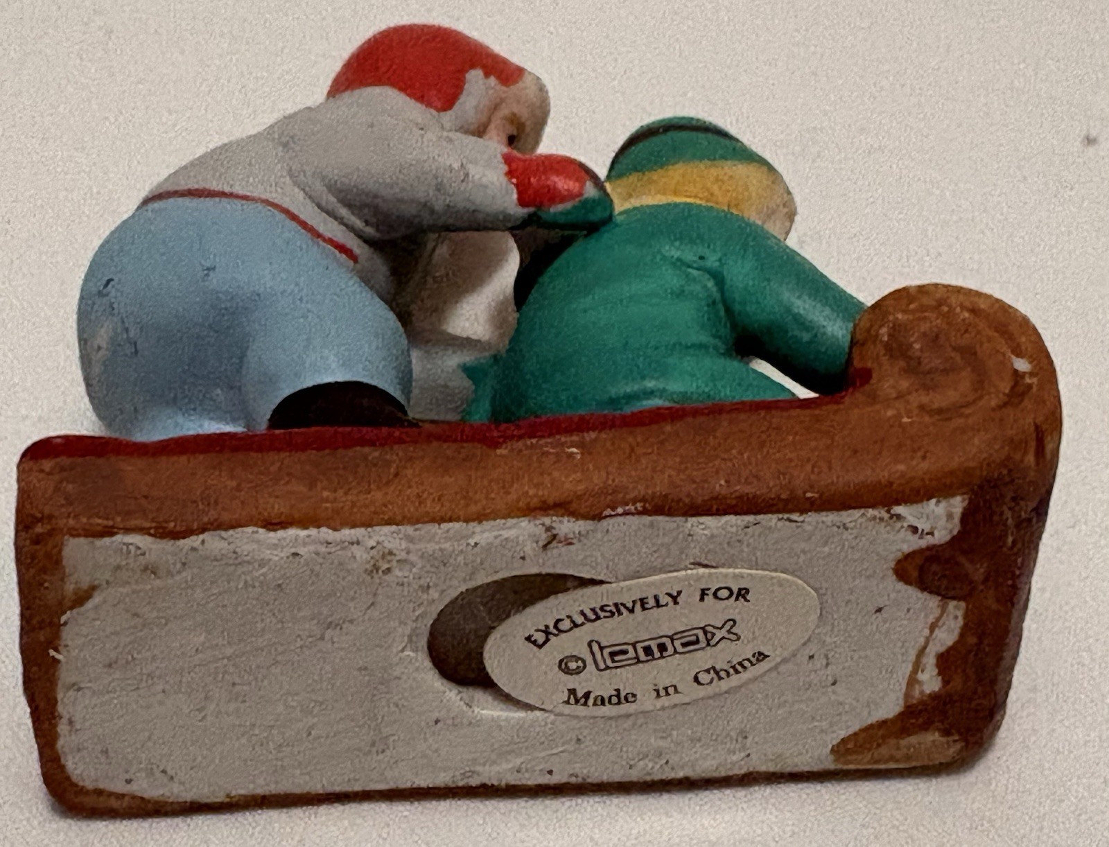 Lemax KIDS TOBOGGANING Sled Riding Sledding Christmas Village Figure