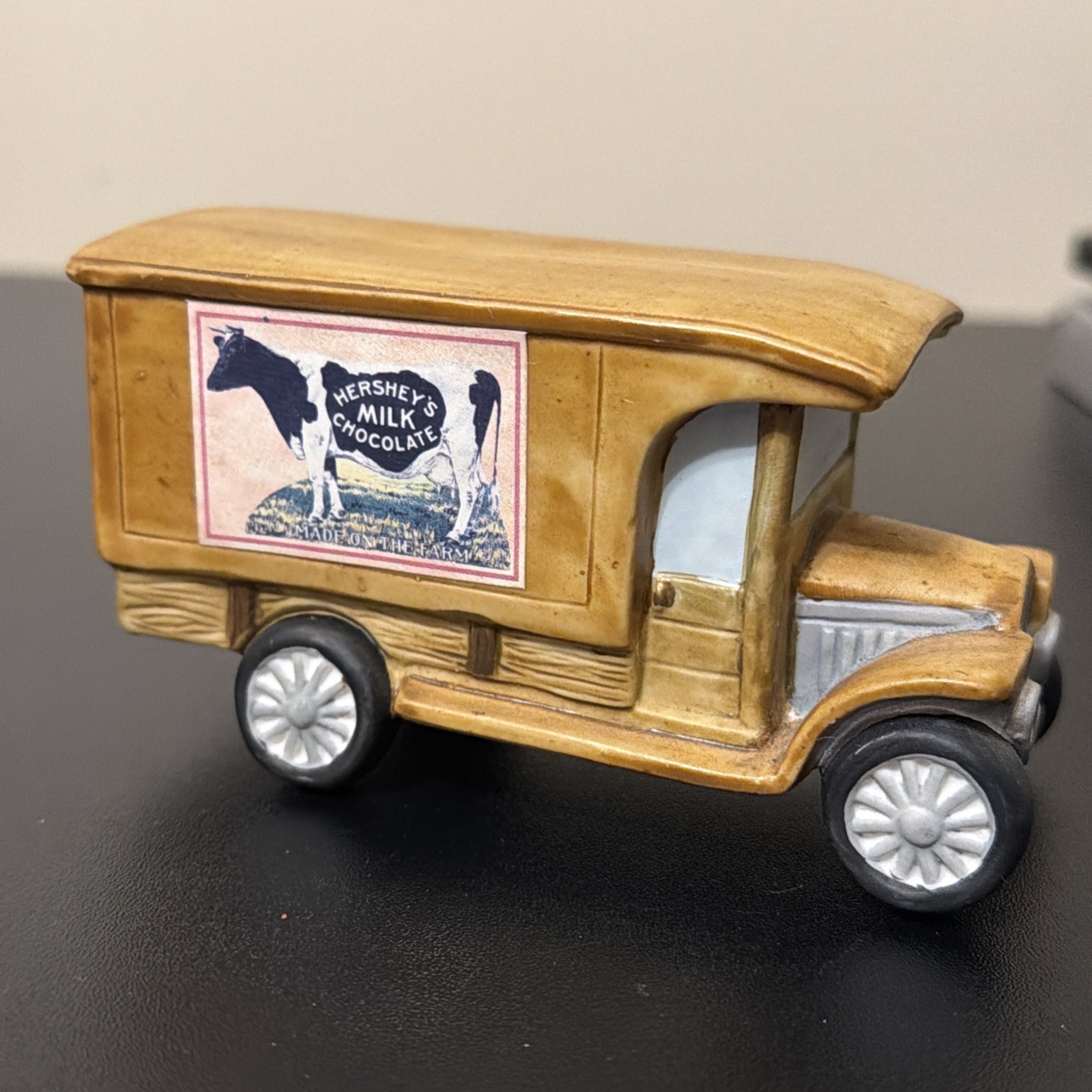 2001 Hershey’s Holiday Village Ceramic Milk Truck Made by Brass Key. No Box