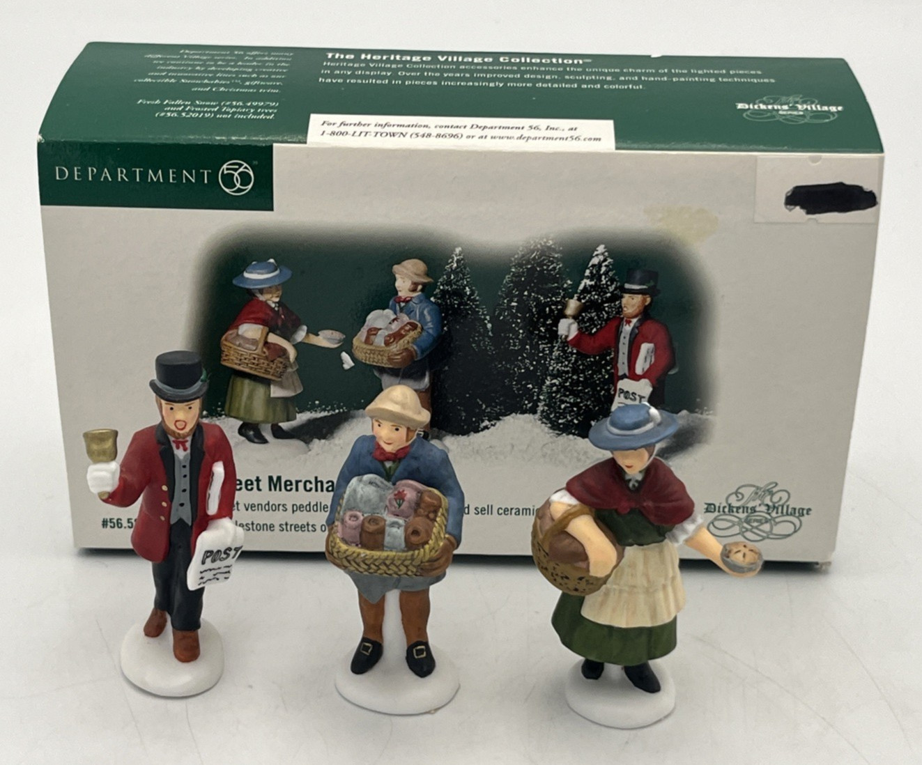 Dept 56 Street Merchants Set of 3 Dickens Village 58550 Department 56