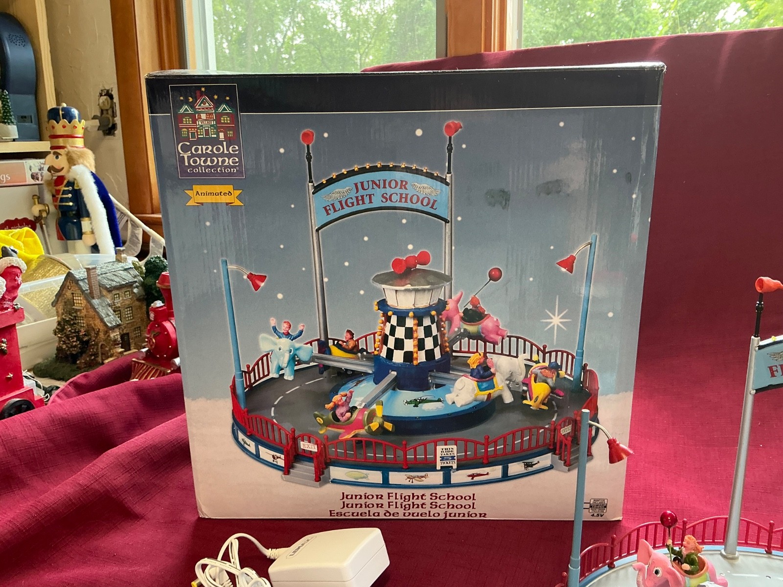 Lemax Christmas Carnival Ride 74703 Junior Flight School 2008 Rare Retired