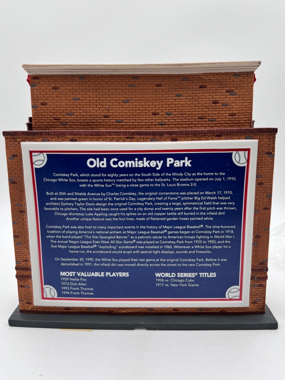 Dept 56 Old Comiskey Park White Sox Christmas In The City 56.59215 w/ Box