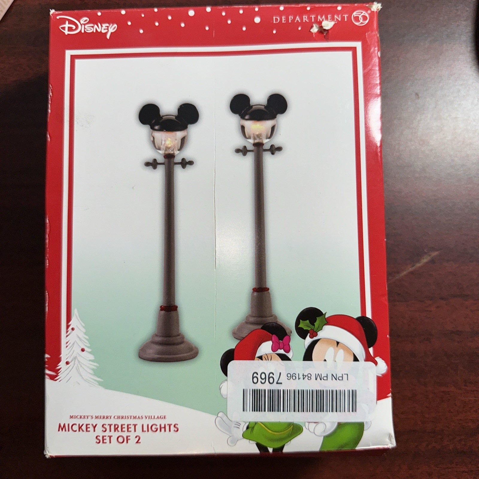 Department 56 Christmas Village Mickey Street Lights – Gray/Black (4028302)