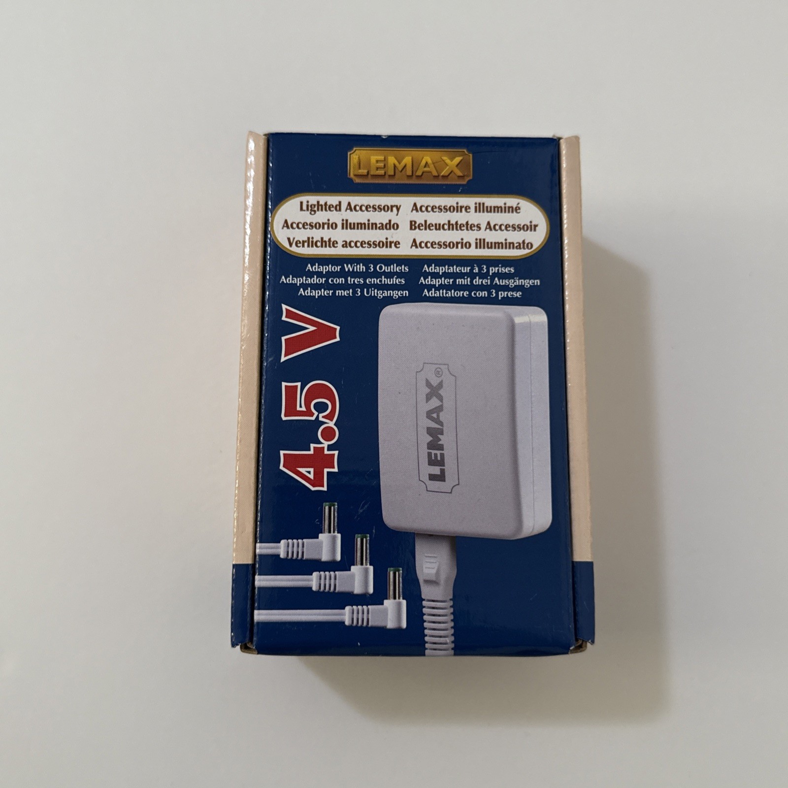 Genuine Lemax 3 Outlets Way Power Adapter 4.5V Rides, Houses, Lighting, Trees