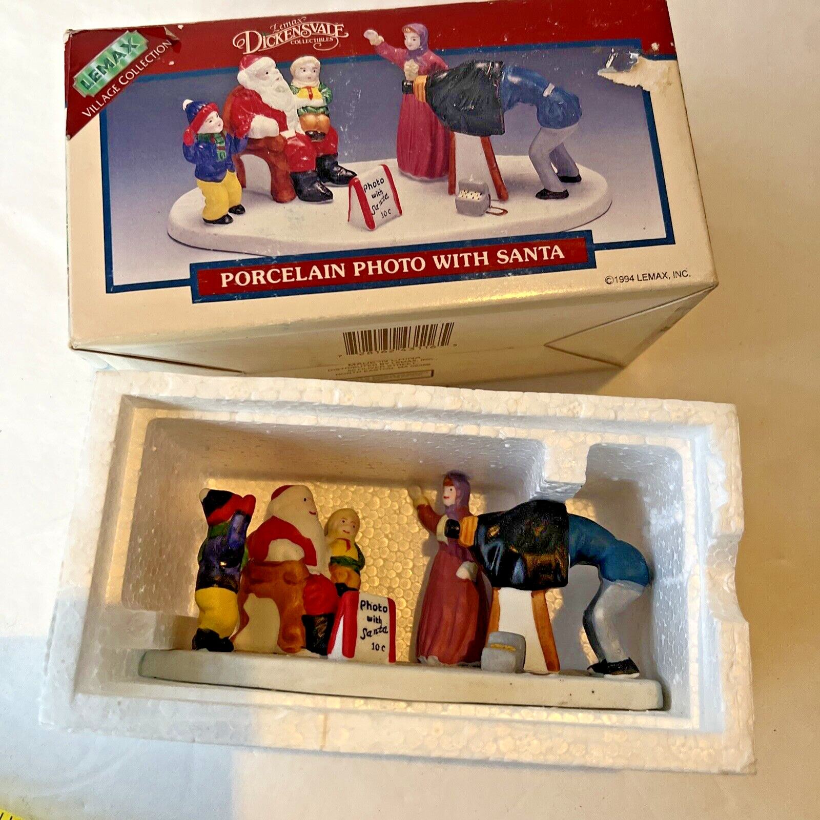 IOB Lemax Dickensvale Photo With Santa 1994 Collectibles Porcelain 43116
