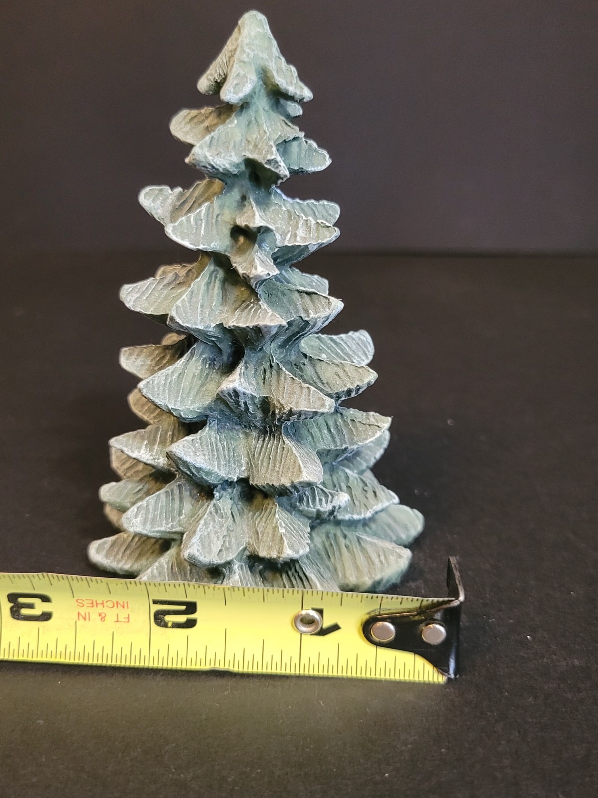 Holiday Time Santas Workbench Christmas Village 4″ Resin Evergreen Tree Pine