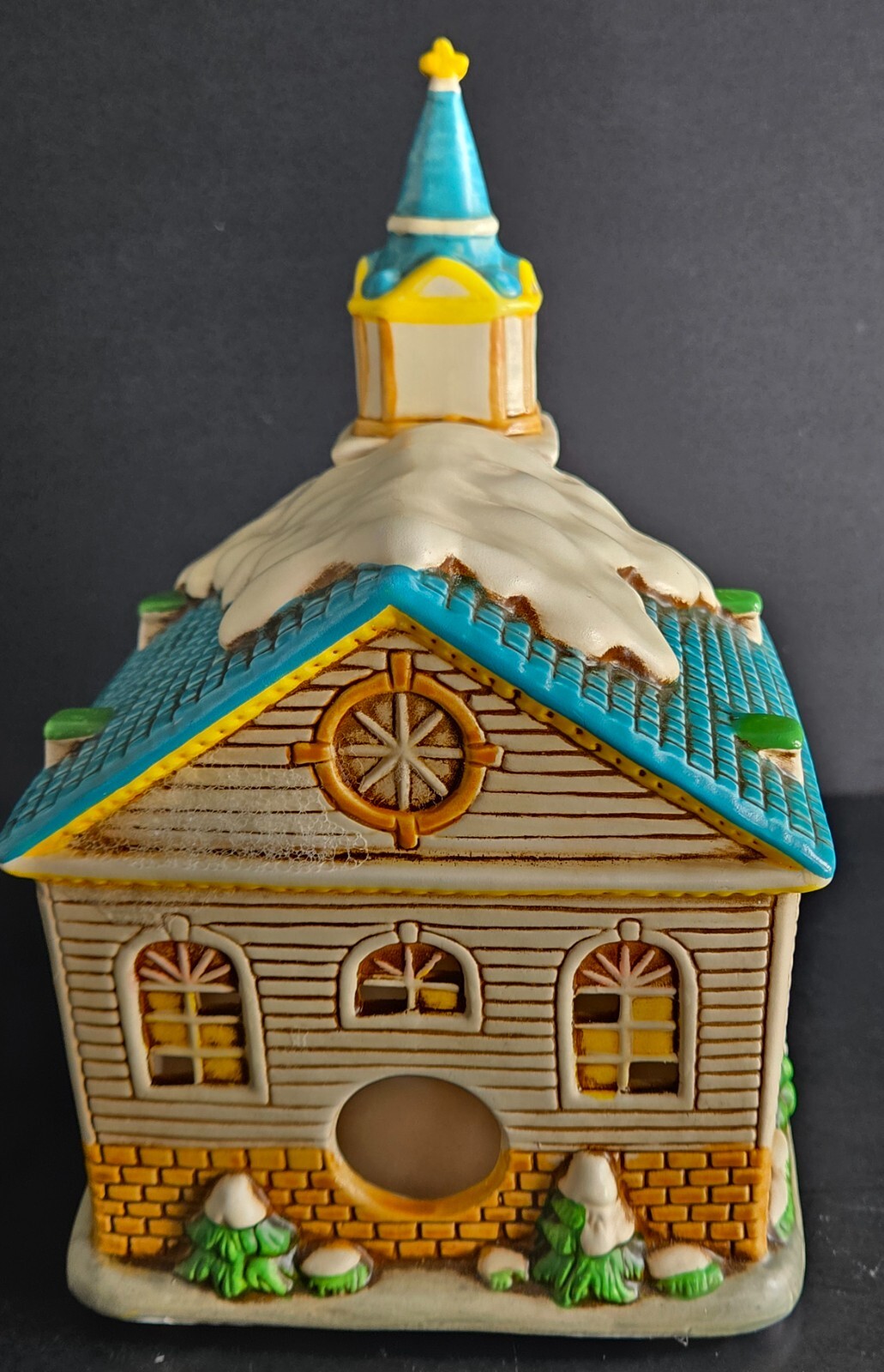 Lefton Colonial Village Xmas Byron Wood 1986 Church Of The Golden Rule #05820