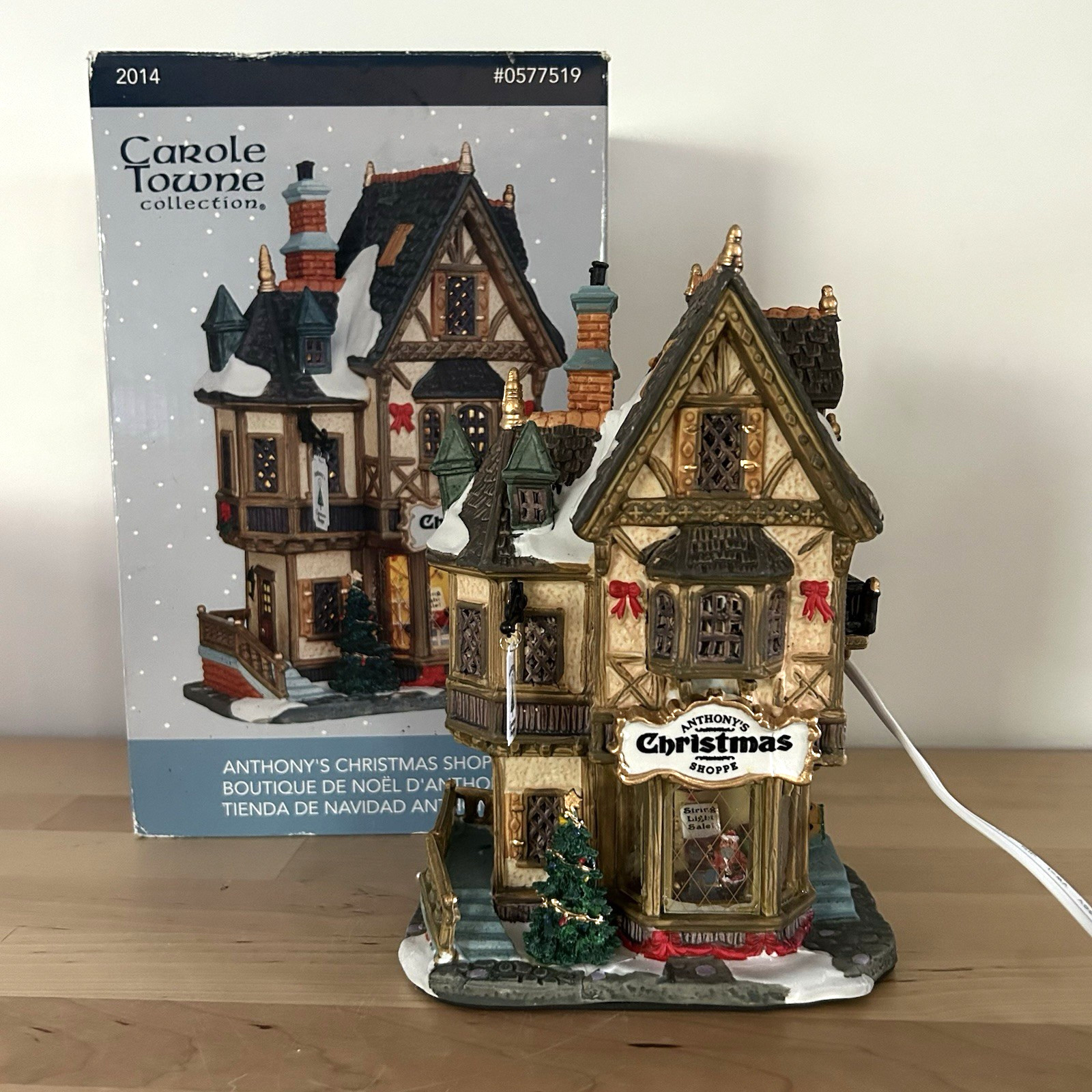 Lemax Anthony’s Christmas Shoppe Carole Towne Lighted Victorian Village 2014