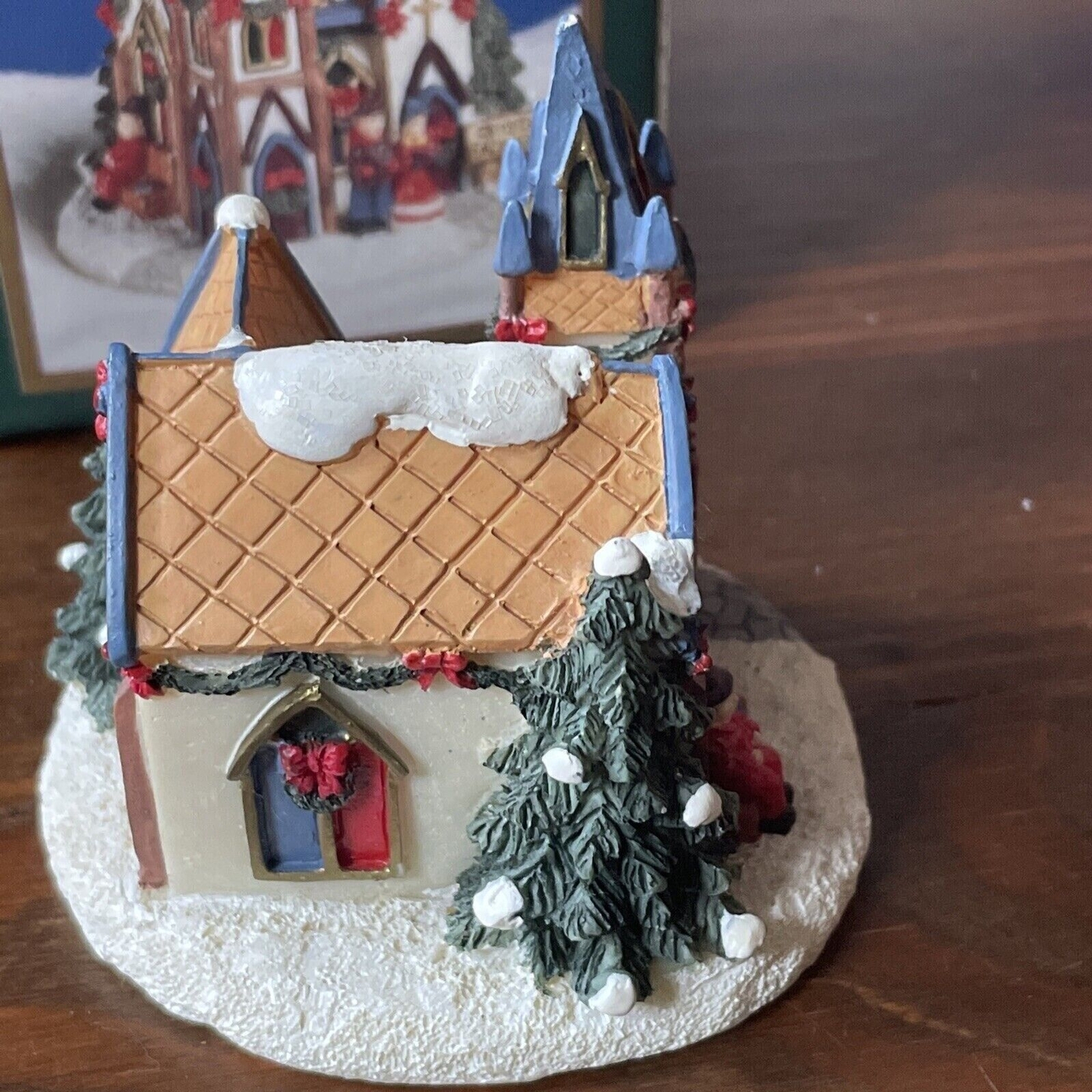 Crystal Falls Village Abbey 1994 May Department Stores with box Winter Christmas