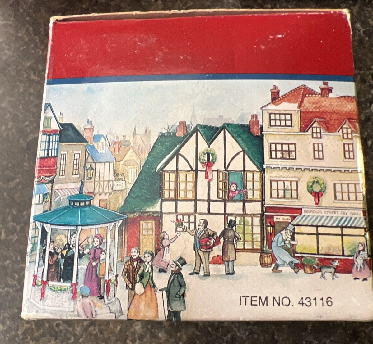 IOB Lemax Dickensvale Photo With Santa 1994 Collectibles Porcelain 43116