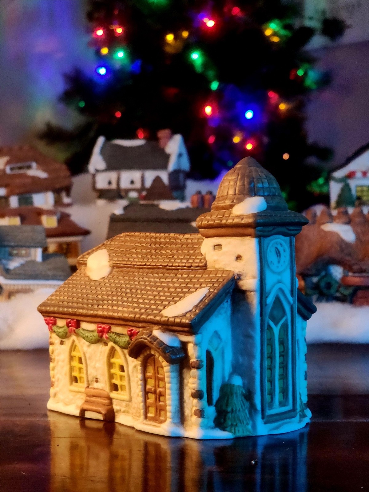 Mini Christmas Village Buildings Lot 10+ Ceramic Houses Church Bakery & Cafe