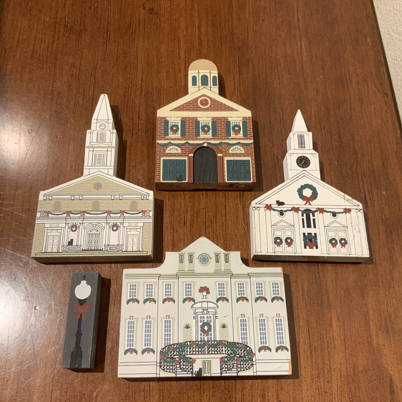 Vintage The Cat’s Meow Christmas Pieces – NY, GA, ME, PA – 5 Pieces