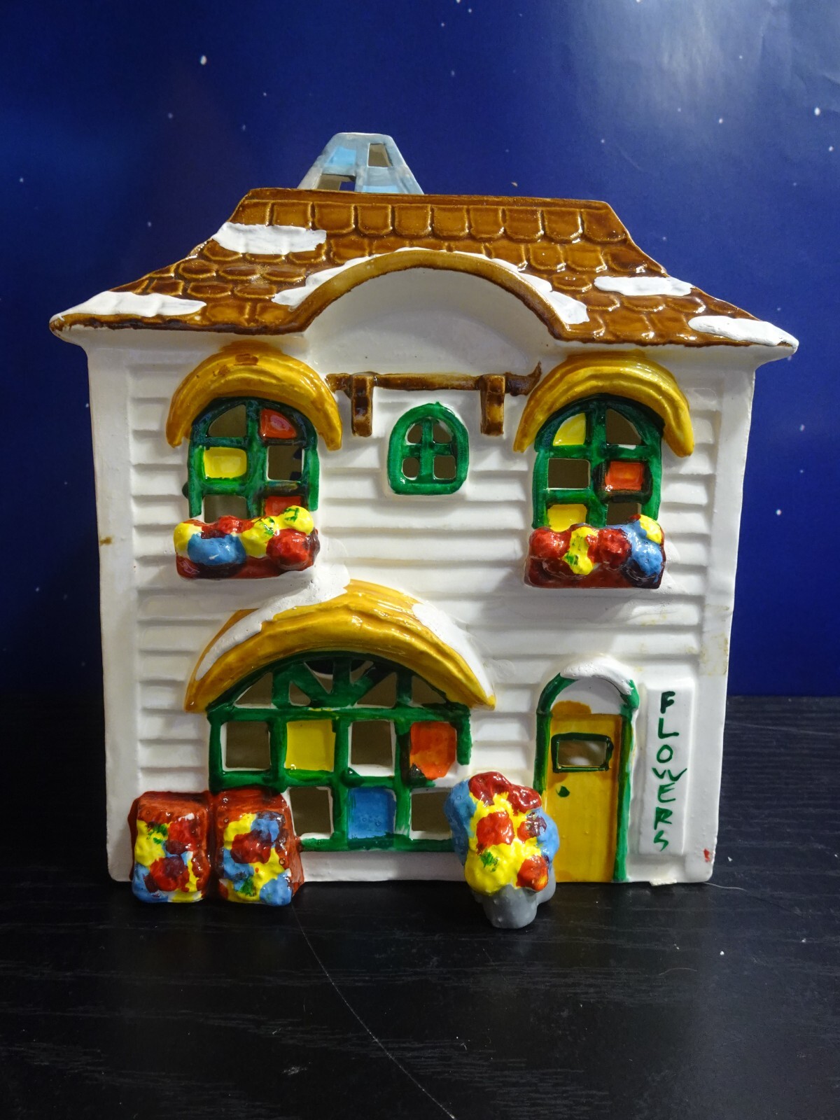DEPT 56 OSV Flower Shop Snow House Series 50822 1982 W/Light NO BOX VGUC RARE