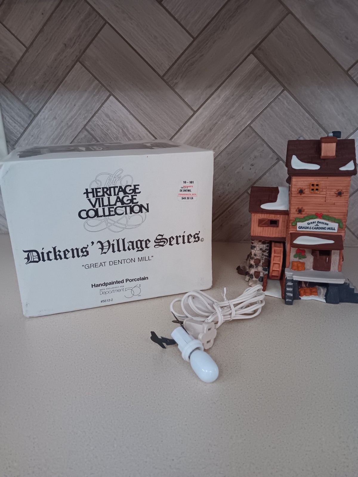 Dept 56 Dickens Village Great Denton Mill Retired W/Original Box