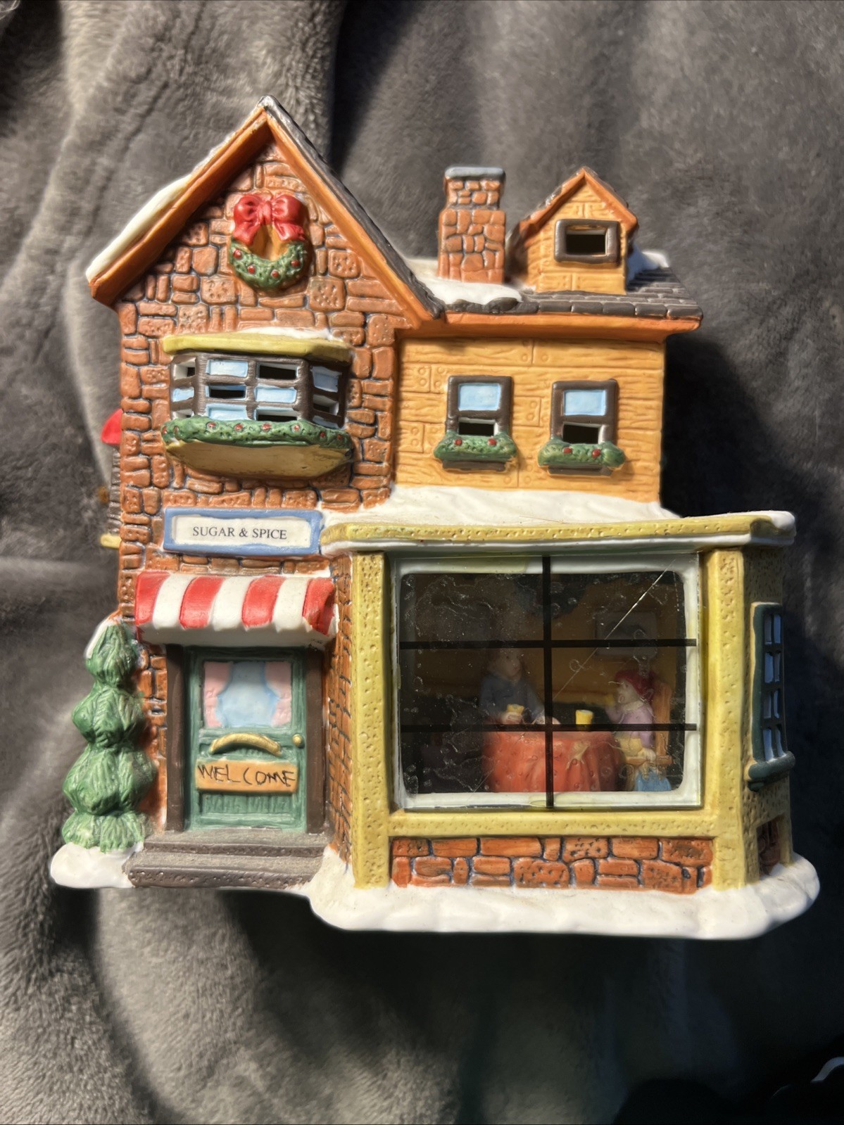 Vintage 1999 Longrich Porcelain “Ceramic Christmas Village” Sugar & Spice Shop