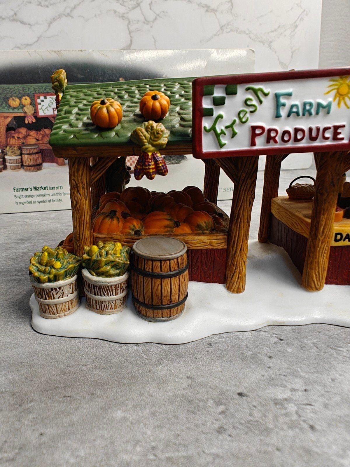 Department 56 Farmer’s Market Set of 2 Harvest New England Village Christmas