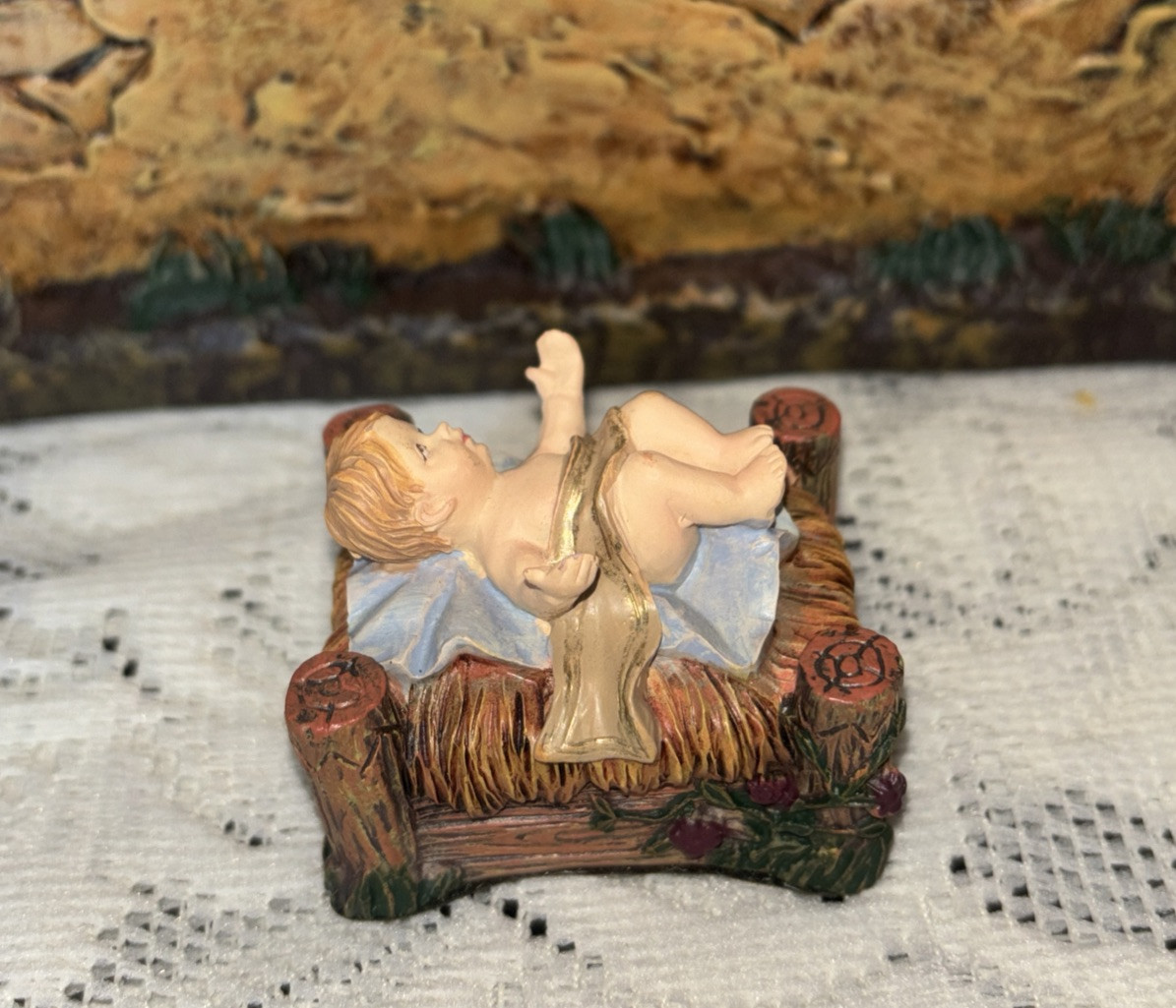 Thomas Kinkade Nativity Hawthorne Village Holy Family & Creche Joseph Mary Jesus