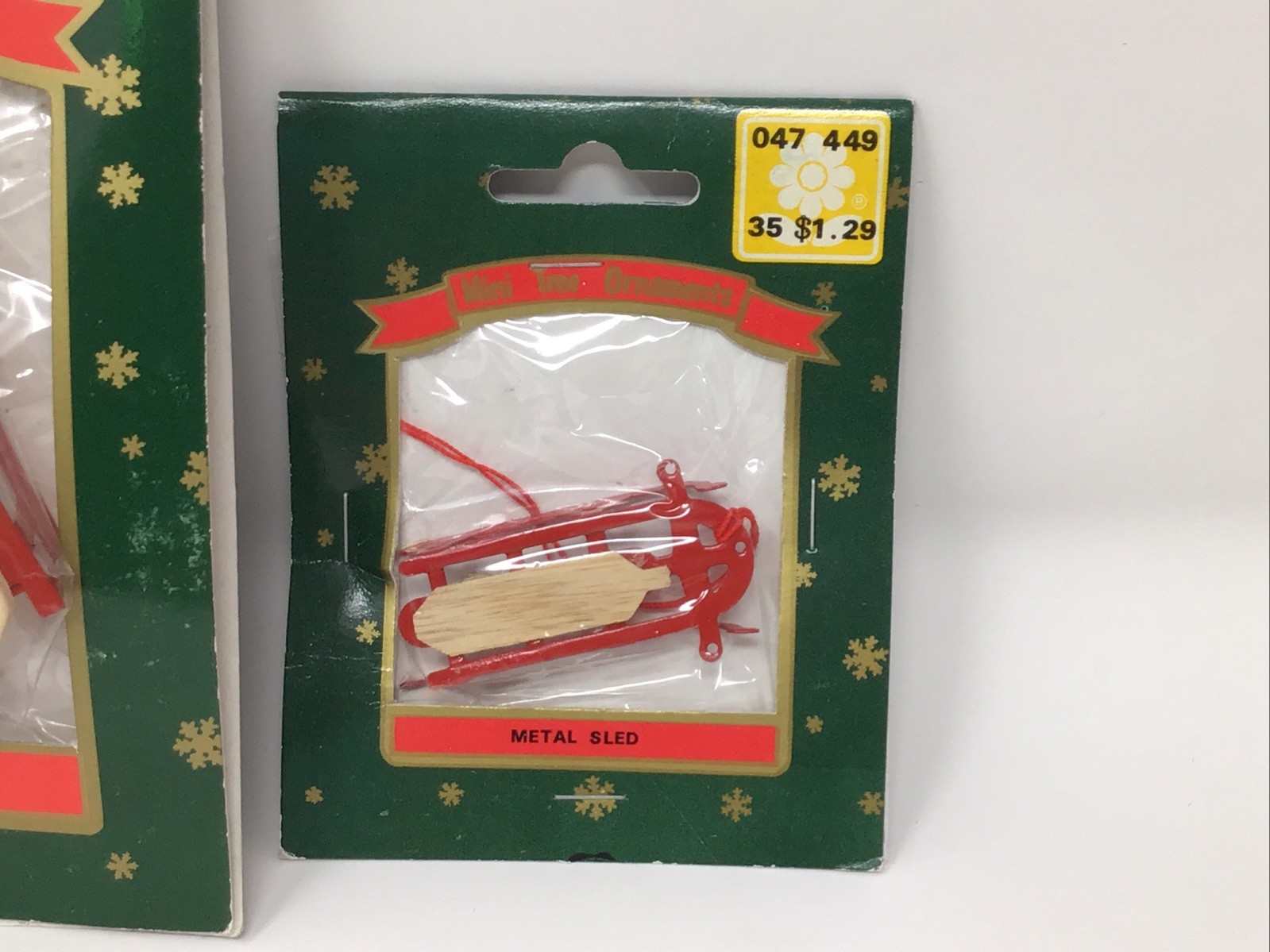 Village Town Snow Sled Set Of 2 Plus 2 Franks Metal & Wood Sleds Lemax Christmas