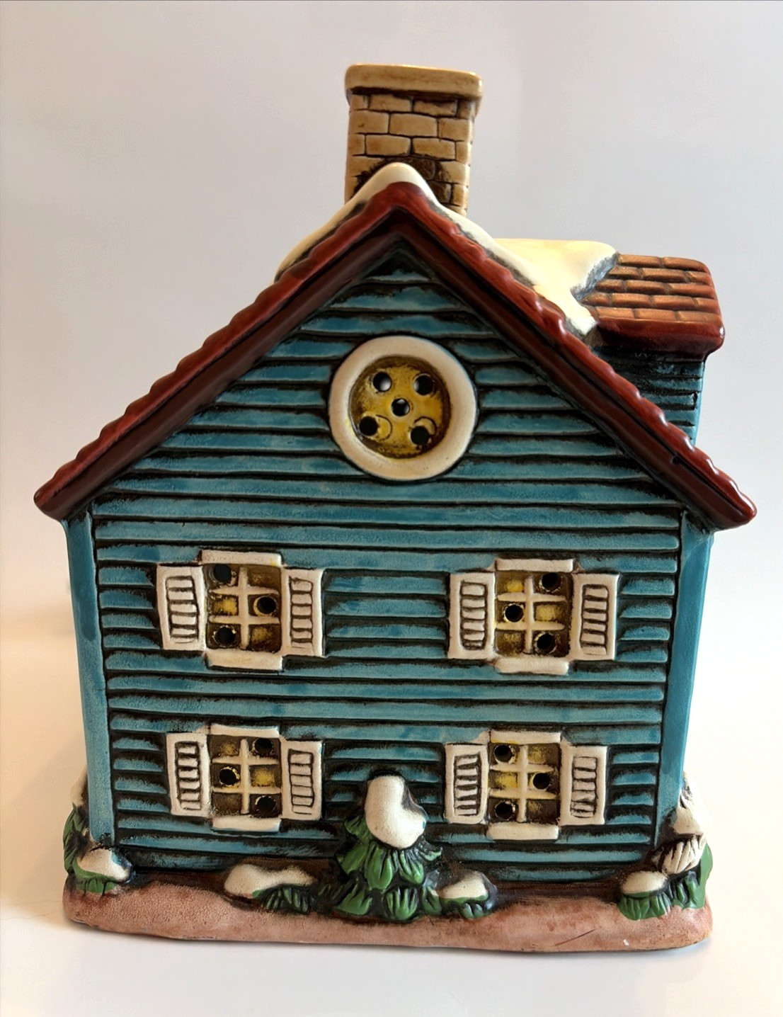 Vintage 1986 Lefton Colonial Village Lighted Christmas 3 Gable House 05824