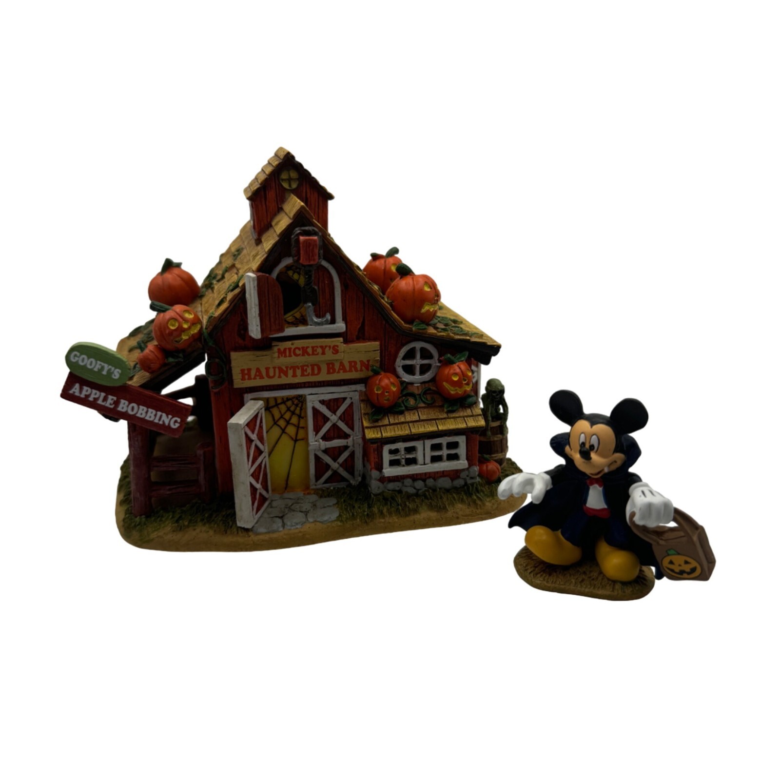 Mickeys Haunted Barn Halloween Harvest Village Sculpture By Hawthorne Village