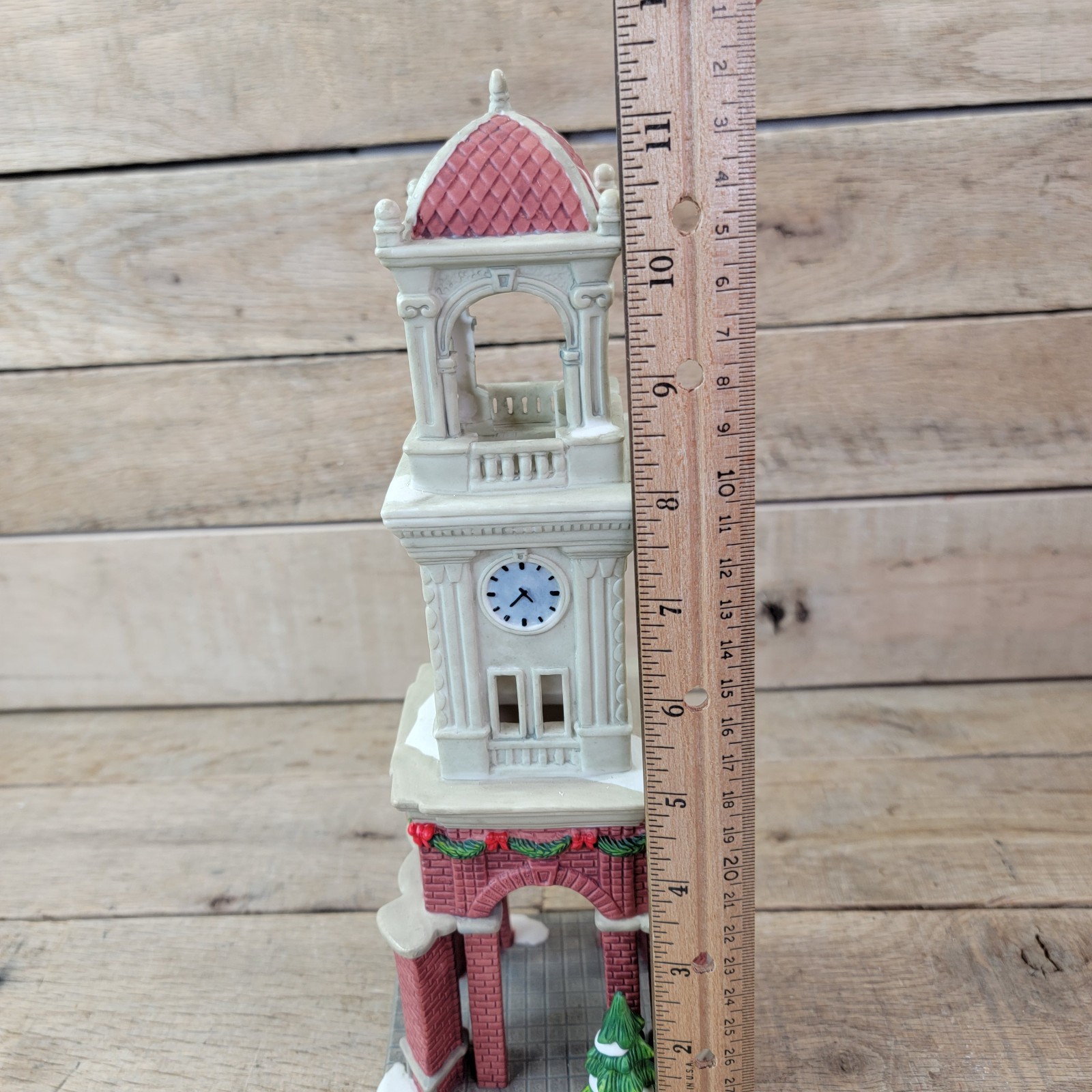 O’Well 2005 Heartland Valley Village Christmas Ceramic Clock Tower Decor Holiday