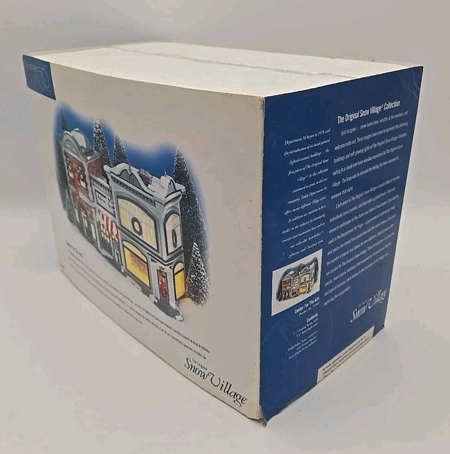 Dept 56 Center for the Arts 54940 w/ Light Cable & Box MISSING ONE SIGN