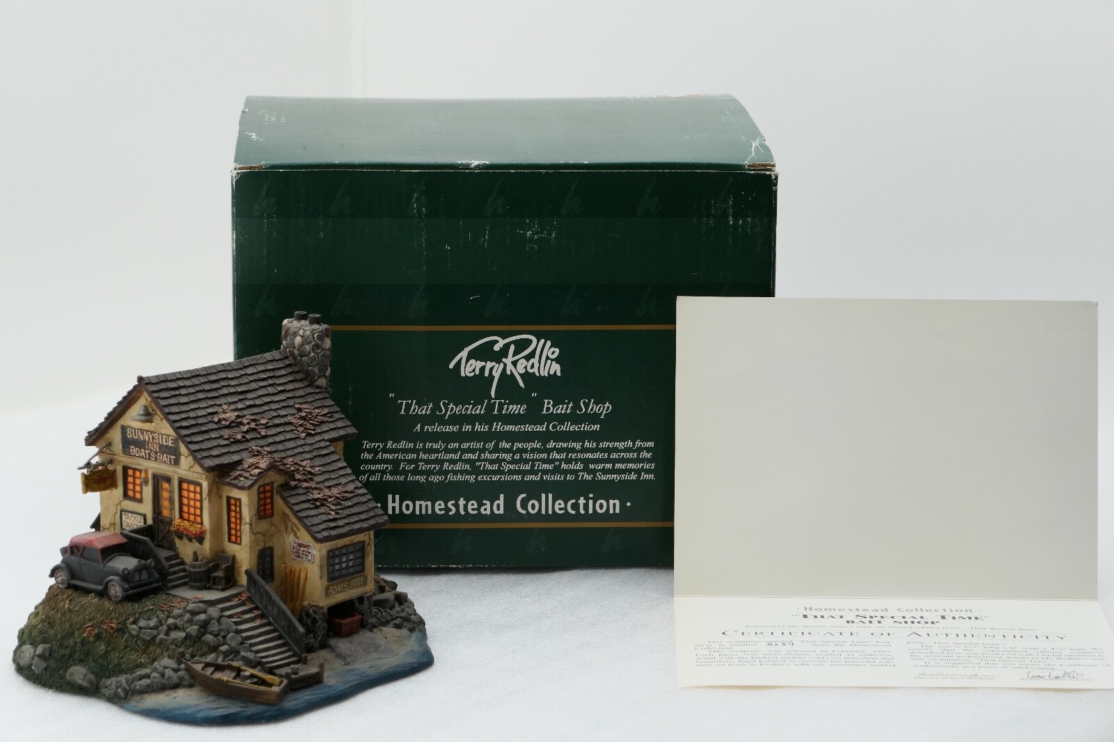 Hadley Terry Redlin Village “That Special Time – Bait Shop” – Box & COA