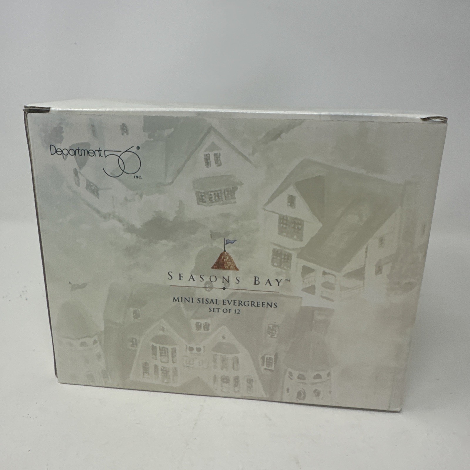 Lot Of 12 Department 56 Seasons Bay Mini Sisal Evergreens Tree (4 missing Base)