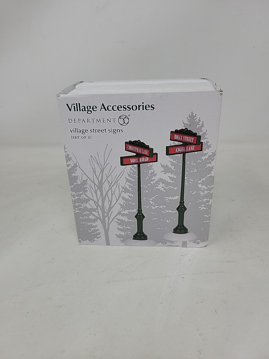 Dept 56 Village Street Signs Accessory – Red Street Signs #6005508 NEW – SEALED