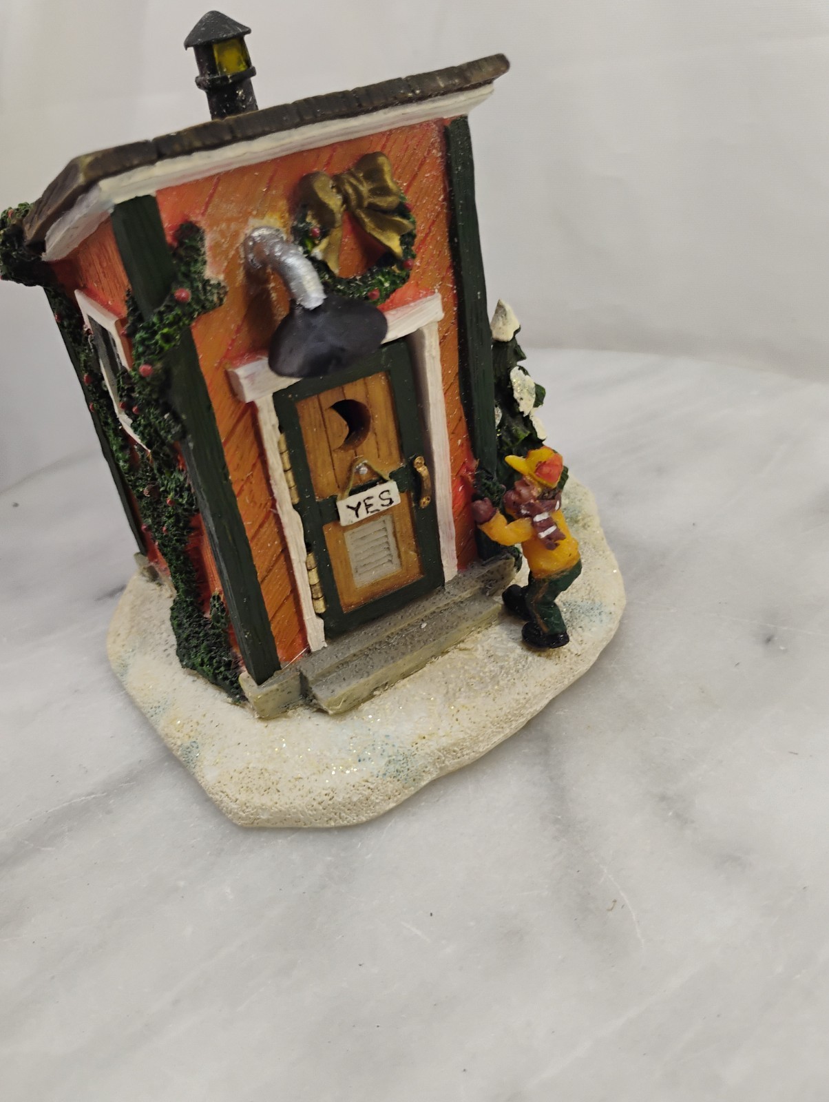 Vintage Unmarked Winter Outhouse