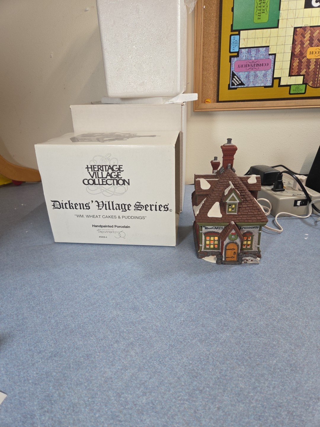 Heritage Village DEPT 56 Dickens’ Series “WM WHEAT CAKES AND PUDDINGS” #5808-4