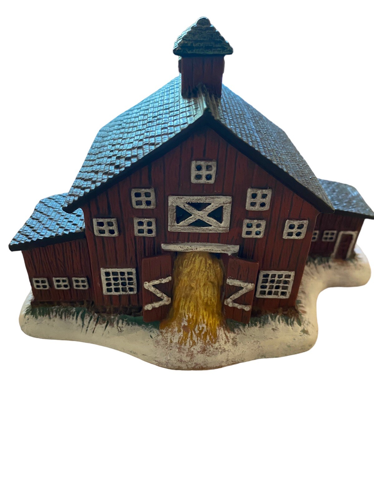 Retired 1996 Lang & Wise Folk Art Villages Bringing Home The Tree Mitchell Barn