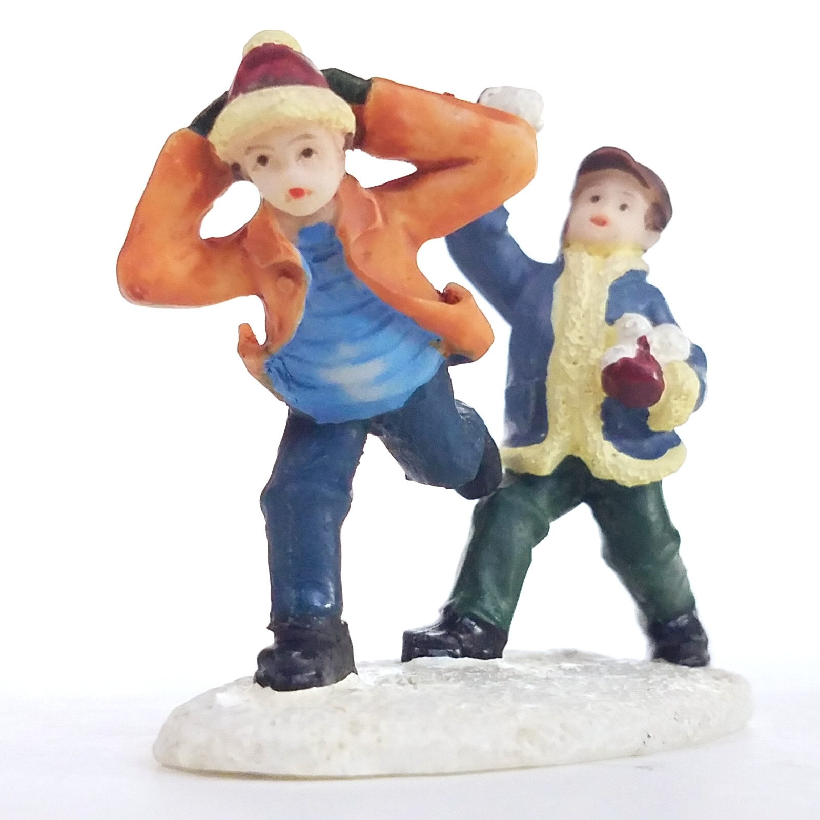 Santa’s Workbench 2004 Winter Sports Figurines 7322829 Children Playing In Snow