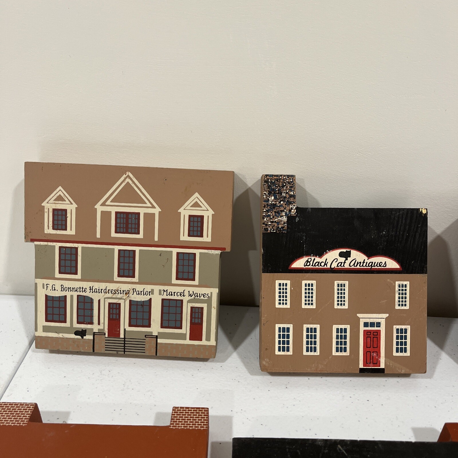 Cat’s Meow Wooden Village House Collectibles Lot of 6 Series VII 7 Bakery School