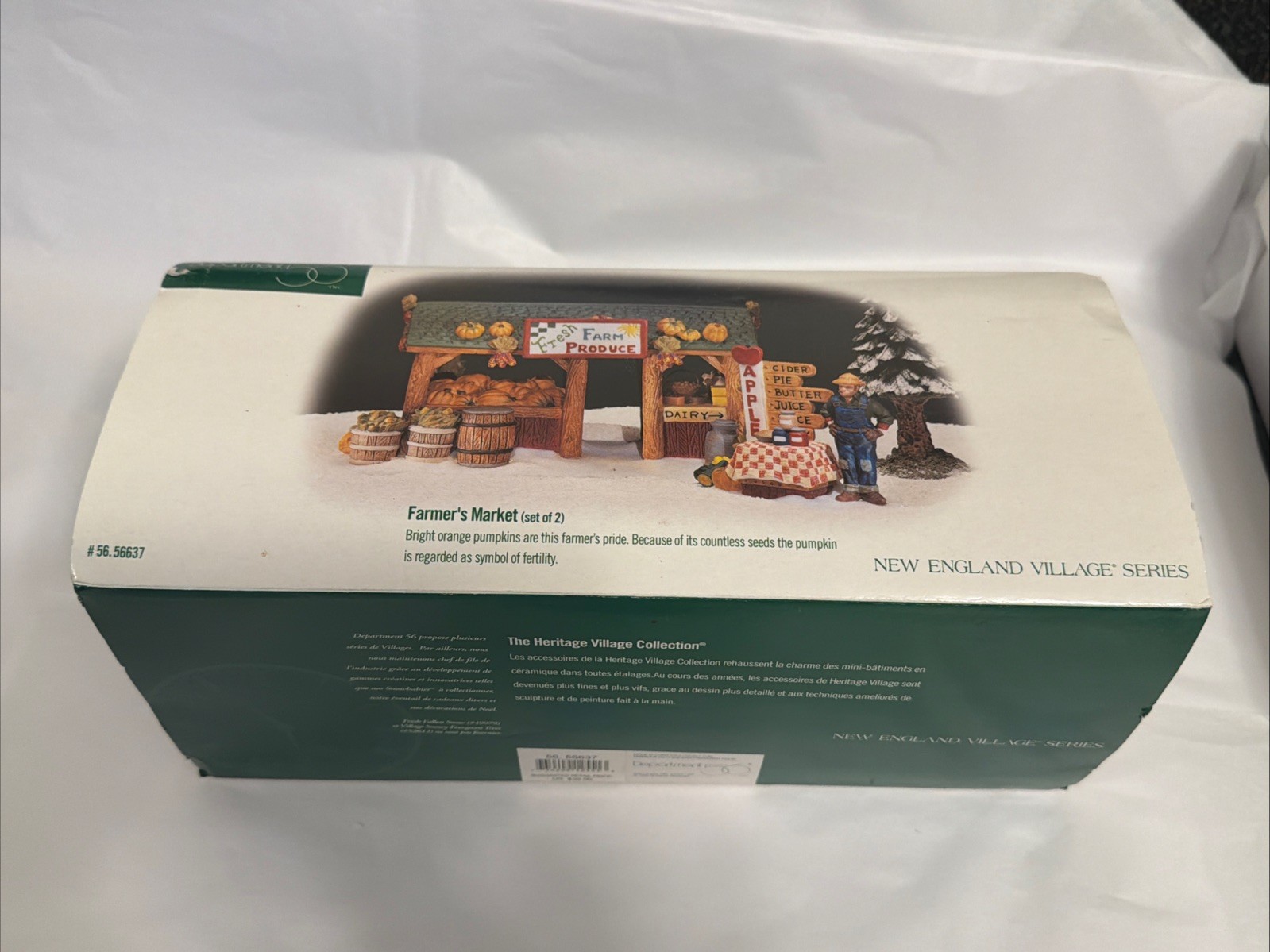 NIB Department 56 Farmer’s Market set of 2 New England Village Series #56637