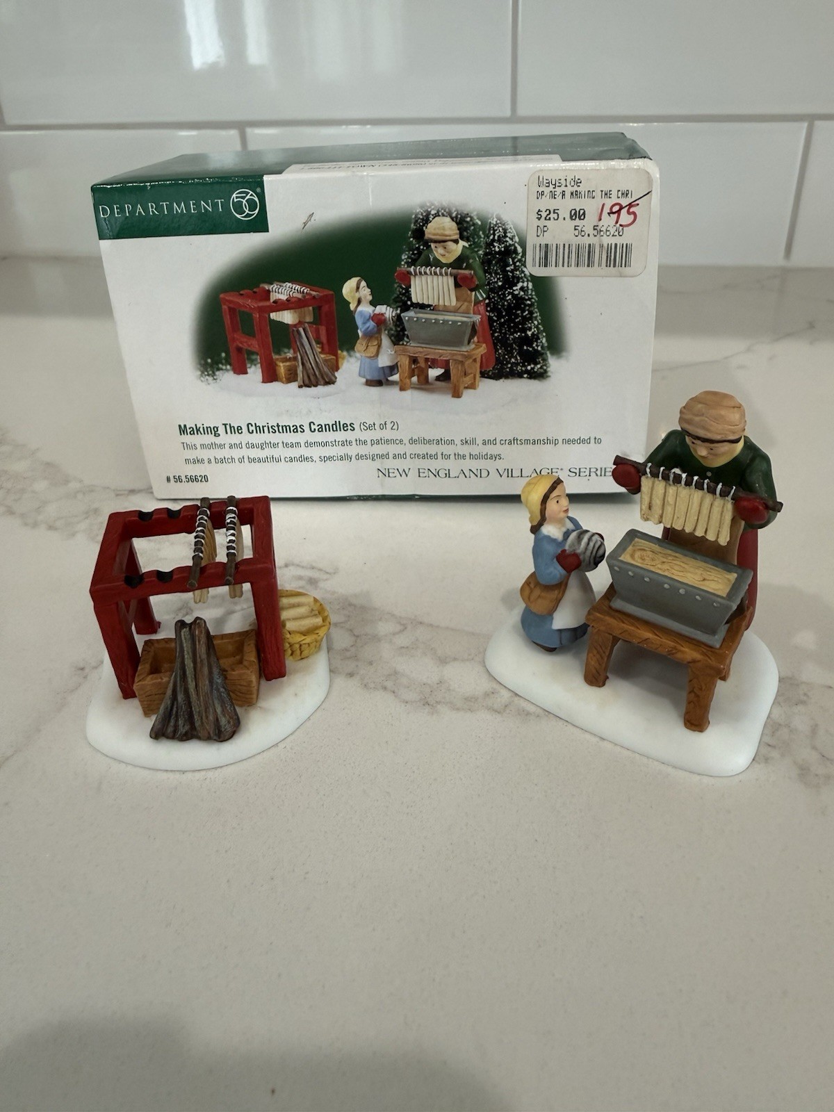 Dept 56 New England Village Making the Christmas Candles Set of 2 w/Box #5656620