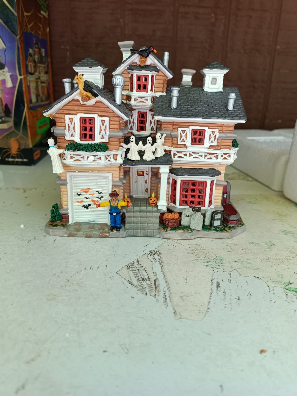 Vintage Lemax Spooky Town Franklin Residence 2004 Retired & Rare 45004 In Box